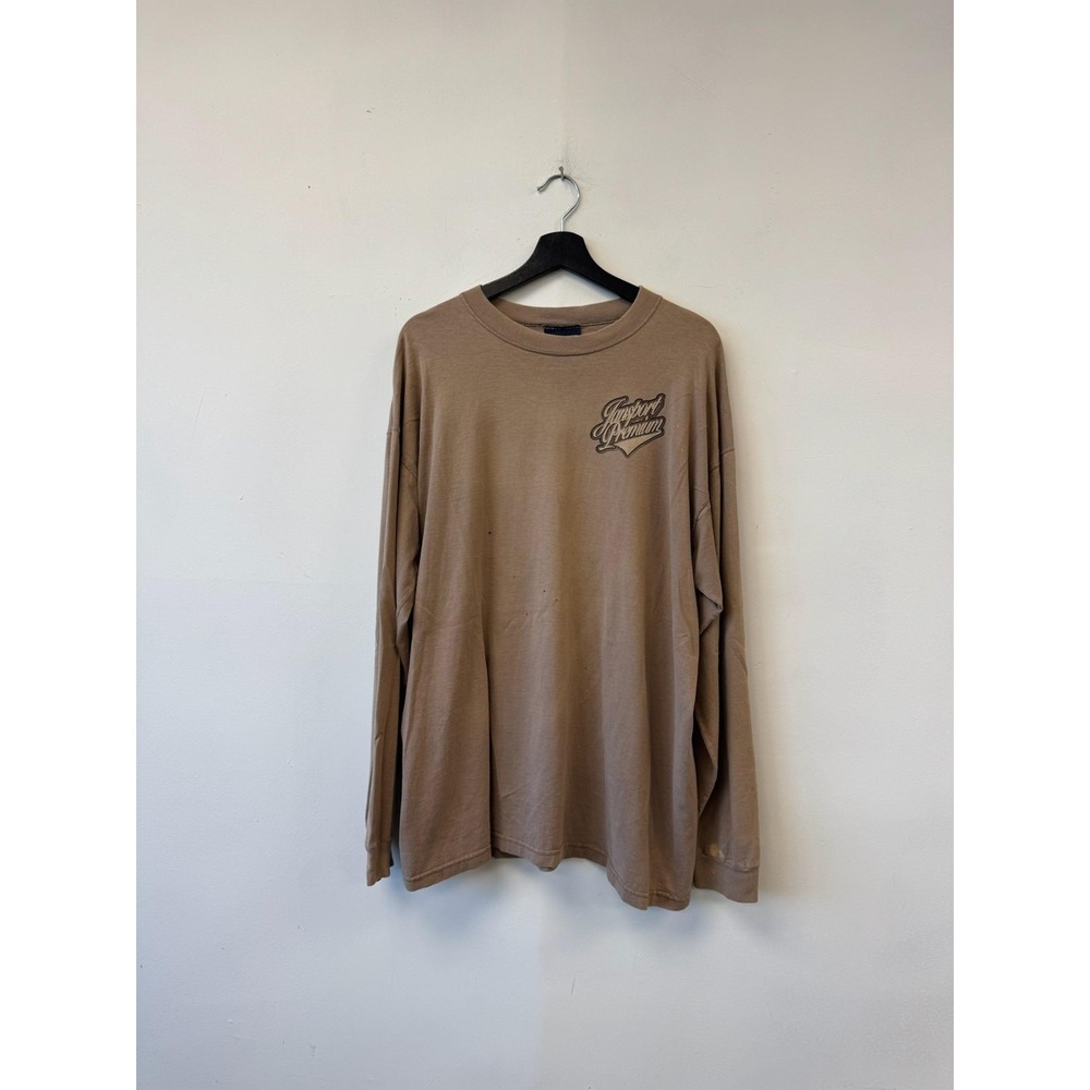 Vintage Jansport Premium Graphic Shirt Mens Large Brown Long Sleeve Made USA 90s